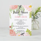 Libellen Rozen Waterverf Tuin vrijgezellenfeest Kaart (Staand voorkant)