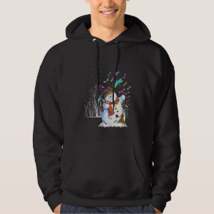 Libellen Sneeuwpop Sjaal Kerstboom Bos Wi Hoodie