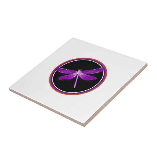 libellen tegel of trivet tegeltje (Zijkant)