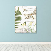 libellen uitgerekt canvas afdruk (Insitu (Houten vloer))