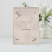 Libellen Vintage Libel Chic Tafelnummer (Staand voorkant)