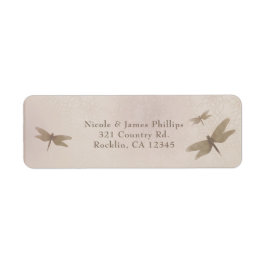 Libellen Vintage Libel Elegante Uitnodiging Etiket