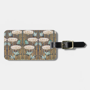 Libellen Waterlelies Moeras Art Nouveau Bagagelabel