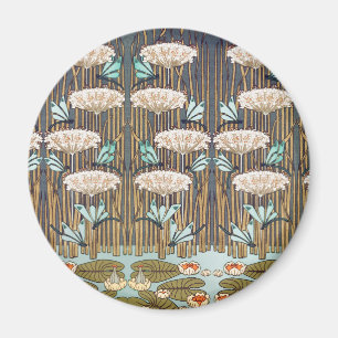 Libellen Waterlelies Moeras Art Nouveau Magneet