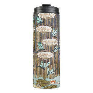 Libellen Waterlelies Moeras Art Nouveau Thermosbeker