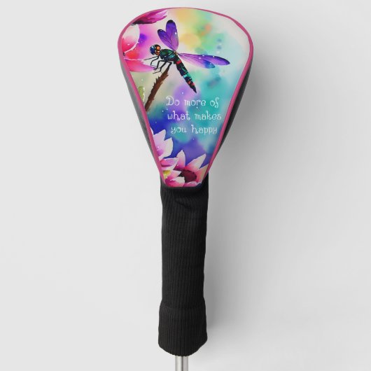 libellen waterverf golfheadcover (Voorkant)