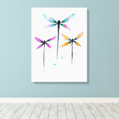 libellen waterverf rustige canvas afdruk (Insitu (Houten vloer))