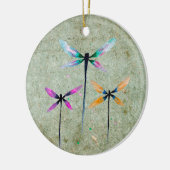  libellen waterverf rustige keramisch ornament (Links)