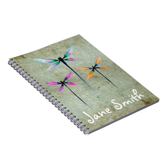  libellen waterverf rustige notitieboek (Rechterzijde)