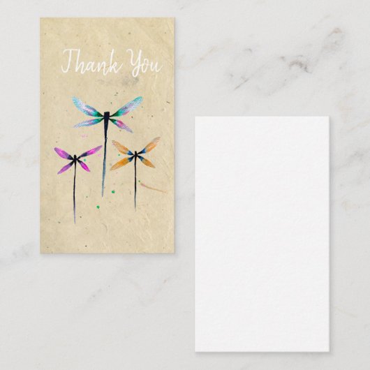 libellen waterverf rustige notitiekaartje (Voorkant / Achterkant)