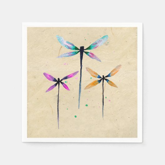 libellen waterverf rustige servet (Voorkant)