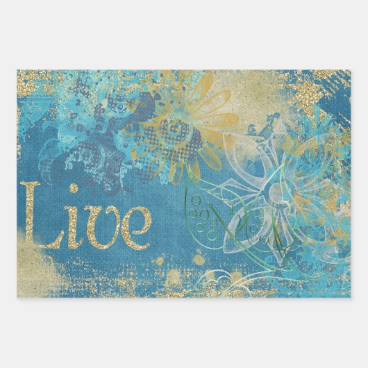 libellen waterverf set inpakpapier vel (Voorkant 3)