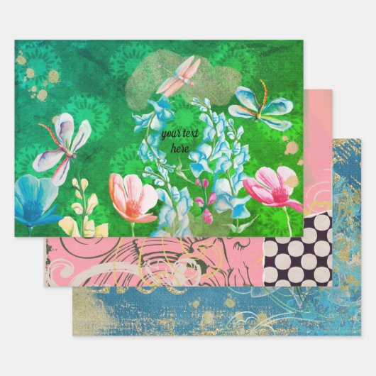 libellen waterverf set inpakpapier vel (Set)