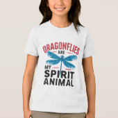 Libellen zijn mijn geestdier Tri-Blend shirt (Voorkant)