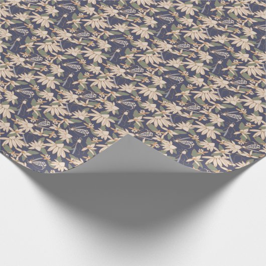 Libellen + zonnebloemen cadeaupapier (Hoek)