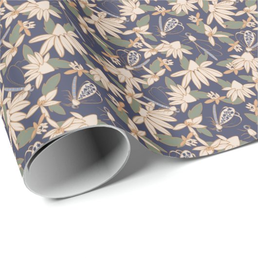 Libellen + zonnebloemen cadeaupapier (Rol Hoek)