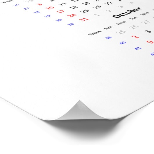 Libellenkalender 2022 Poster - zondag begint (Hoek)