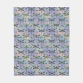 Libellenpatroon Fleece Deken (Voorkant)