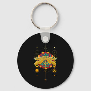 Libellesymbolen Mandala Insectenmagie  Sleutelhanger