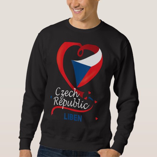 liben Tsjechië Heart Flag lion Coat e Trui (Voorkant)