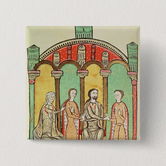 Liber Feudorum Vierkante Button 5,1 Cm (Voorkant)