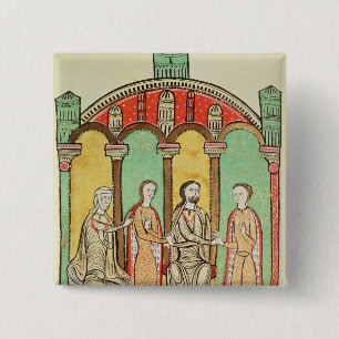Liber Feudorum Vierkante Button 5,1 Cm