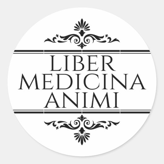 Liber Medicina Animi Magnet Button Sleutelhanger Ronde Sticker (Voorkant)