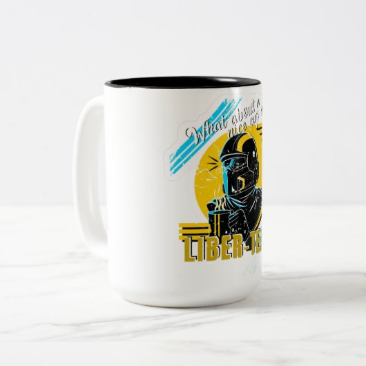 Liber-Tea Mug Helldivers 2 Tweekleurige Koffiemok (Voorkant links)