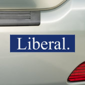 liberaal bumpersticker (Op auto)