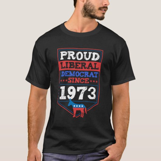 liberaal-democraat sinds 1973: Birthday Pa T-shirt (Voorkant)