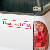 Liberaal... en ik STEM! Bumpersticker (Op Truck)