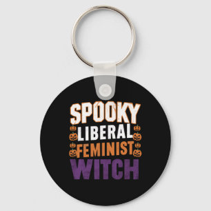 Liberaal feministische heks Halloween feminist voo Sleutelhanger