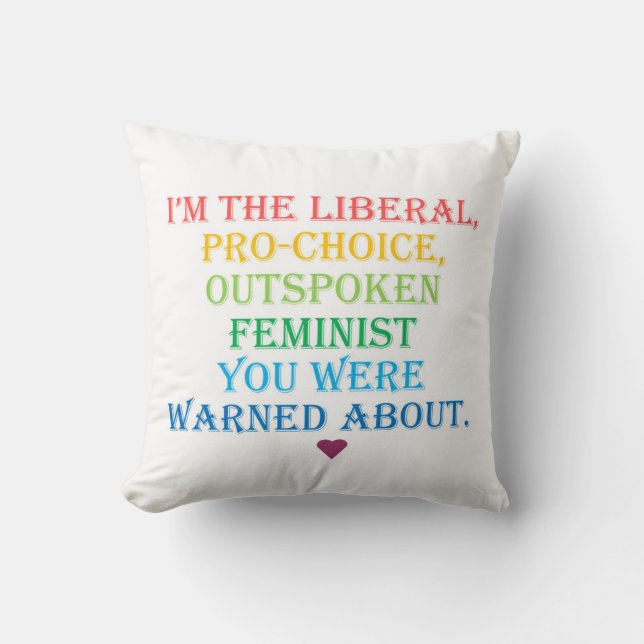 Liberaal gesproken feminist Pillow Kussen (Voorkant)