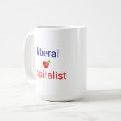 Liberaal kapitalist Funny Political Koffiemok (Voorkant links)