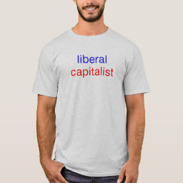 Liberaal Kapitalist Zowel Blauw & Rood Grappig Pol T-shirt