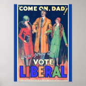 liberaal politiek 1929 kleurrijk poster (Voorkant)