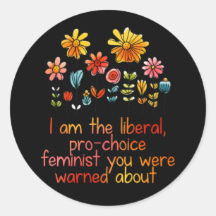 Liberaal pro-choice feminist ronde sticker