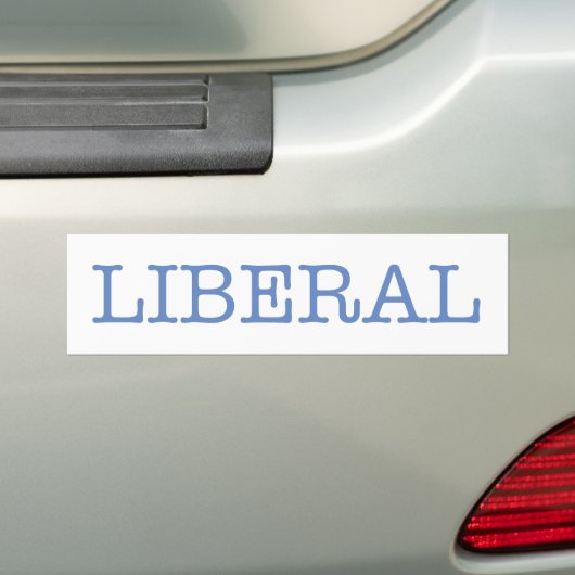 Liberal Bumpersticker (Op auto)