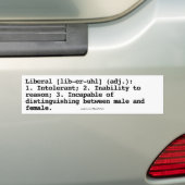 Liberal Definition Bumpersticker (Op auto)