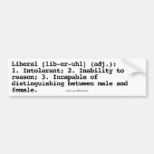 Liberal Definition Bumpersticker (Voorkant)