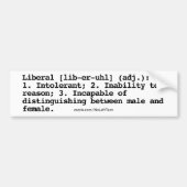 Liberal Definition Bumpersticker (Voorkant)