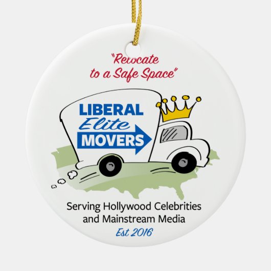 Liberal Elite Movers Keramisch Ornament (Voorkant)