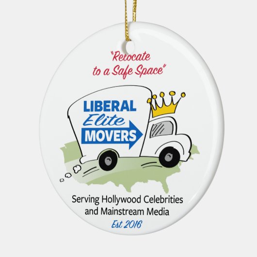 Liberal Elite Movers Keramisch Ornament (Links)
