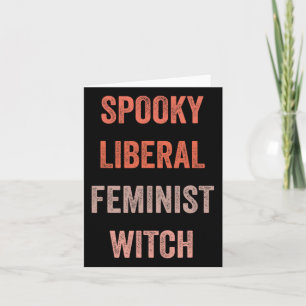 Liberal Feminist Witch Funny Halloween Outfit Kost Kaart