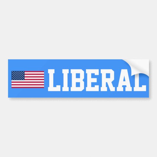 Liberal Flag Bumpersticker (Voorkant)
