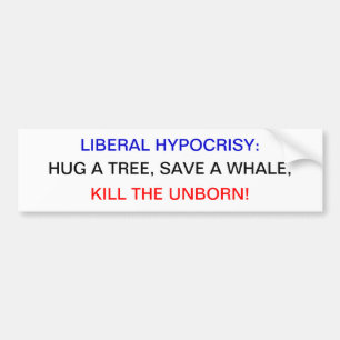 LIBERAL HYPOCRISY BUMPERSTICKER