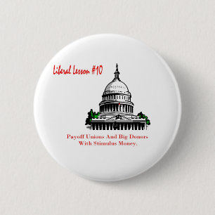 Liberal Lesson 10.	Loondienst-unies Ronde Button 5,7 Cm