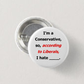 Liberal Lies Name Badge Ronde Button 3,2 Cm (Voorkant /achterkant)