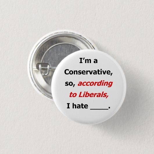 Liberal Lies Name Badge Ronde Button 3,2 Cm (Voorkant /achterkant)