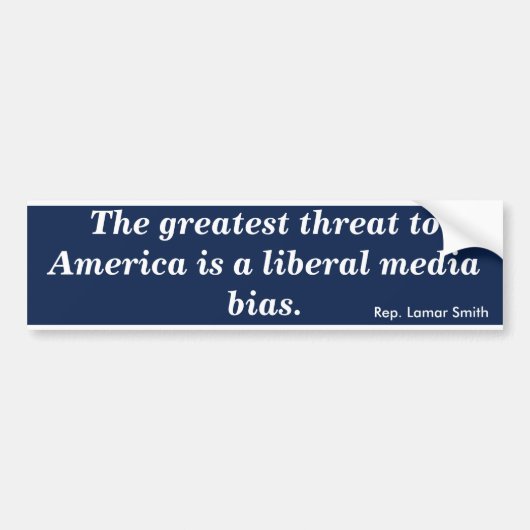 Liberal Media Bias (Smith) Bumpersticker (Voorkant)